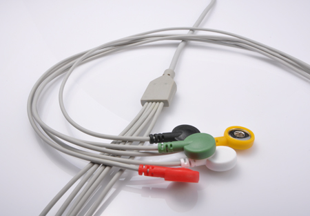 Holter ECG Cables & Lead Wires, 5 Lead Shielded ECG Cable